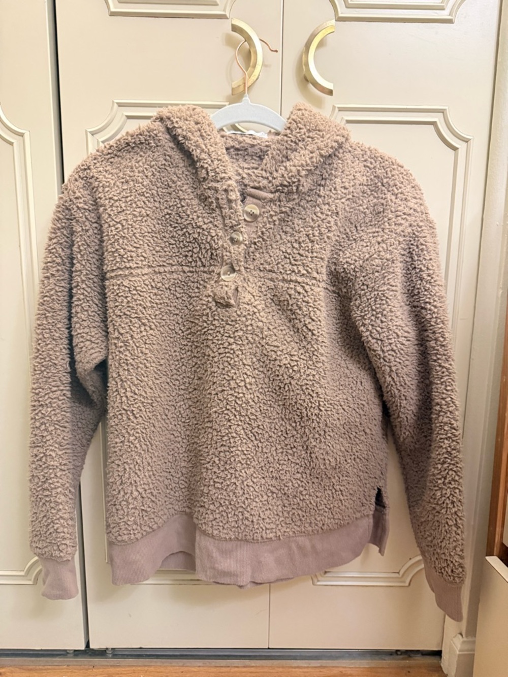 Sonoma Plush Sherpa Jacket in Taupe Brown